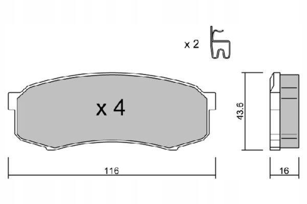 Aisin BPTO-2902 набор тормозных колодок, дисковые тормоза