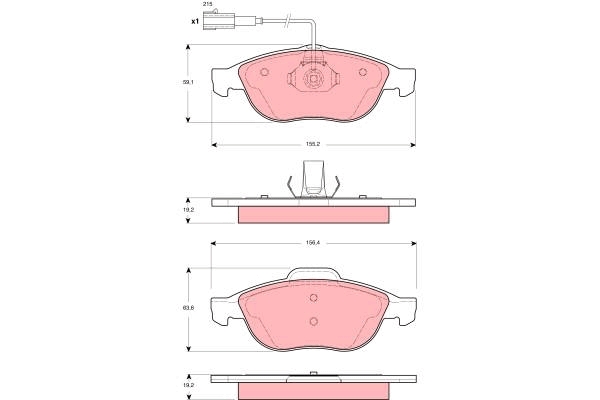 ALFA ROMEO 147 156 LANCIA LYBRA КОЛОДКИ ПЕРЕДНЯЯ TRW