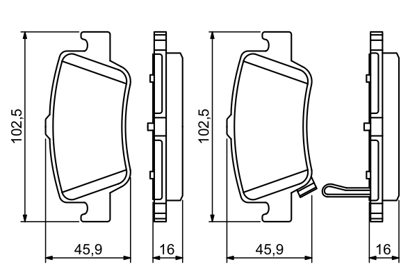Bosch 0 986 494 182 набор тормозных колодок, дисковые тормоза