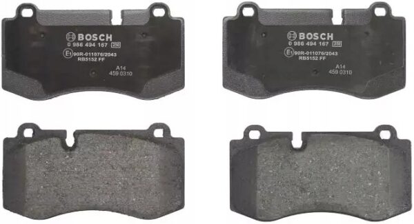 ТОРМОЗНЫЕ КОЛОДКИ ПЕРЕДНИЕ 0 986 494 167 BOSCH