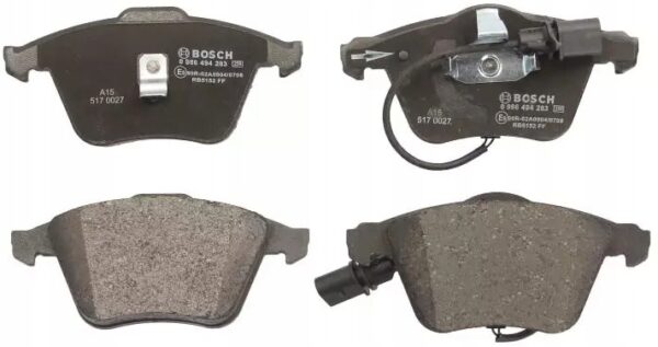 ТОРМОЗНЫЕ КОЛОДКИ ПЕРЕДНИЕ 0 986 494 283 BOSCH AUDI