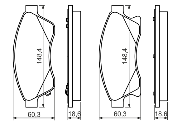 Bosch 0 986 494 433 набор тормозных колодок, дисковые тормоза