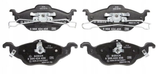 Bosch 0 986 424 456 набор тормозных колодок, дисковые тормоза