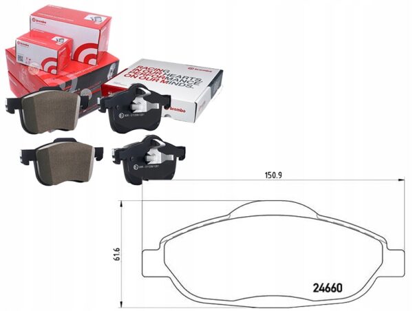 Brembo P 61 101 набор тормозных колодок, дисковые тормоза