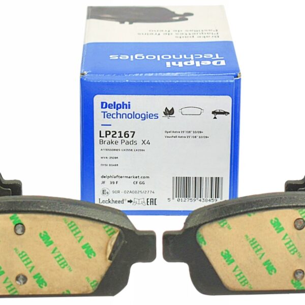 Delphi lp2167 набор тормозных колодок, дисковые тормоза