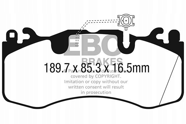 Спортивные тормозные колодки EBC BRAKES Yellow stuff-dp42336r-спереди