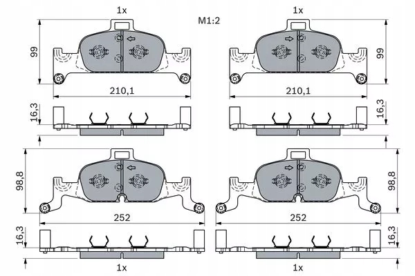 Тормозные колодки BOSCH 0 986 424 432
