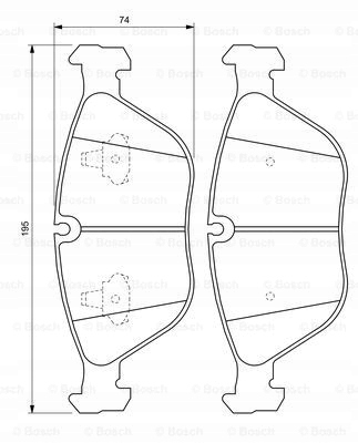 Bosch 0 986 424 649 набор тормозных колодок, дисковые тормоза