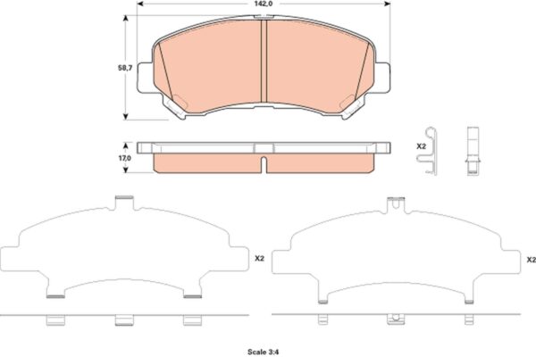 Тормозные колодки TRW GDB3521
