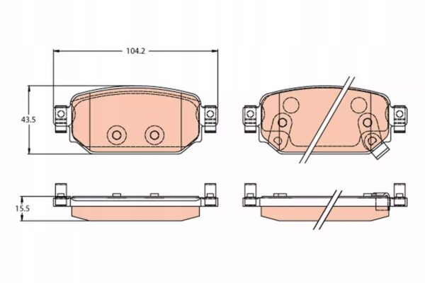 ТОРМОЗНЫЕ КОЛОДКИ ЗАДНИЕ GDB2172 TRW MAZDA 3