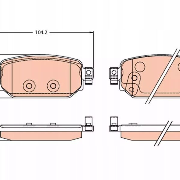 ТОРМОЗНЫЕ КОЛОДКИ ЗАДНИЕ GDB2172 TRW MAZDA 3