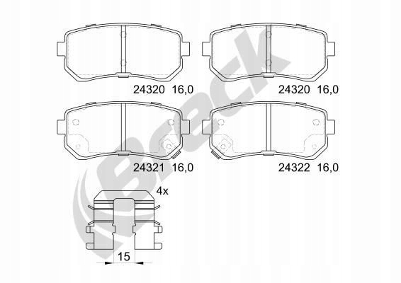 Breck 24320 00 704 10 набор тормозных колодок, дисковые тормоза
