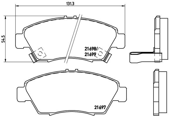Brembo P 28 024 комплект тормозных колодок, дисковые тормоза