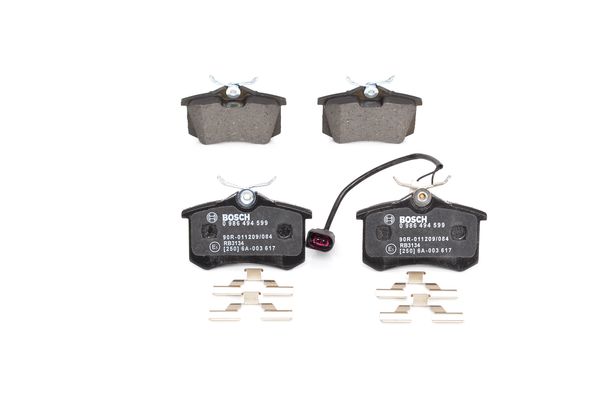 Bosch 0 986 494 599 набор тормозных колодок, дисковые тормоза
