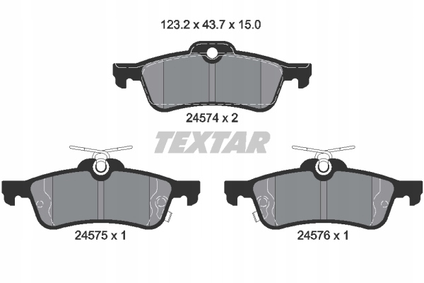 TEXTAR тормозные колодки задние 2457401