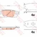 TRW GDB2183 комплект тормозных колодок, дисковые тормоза