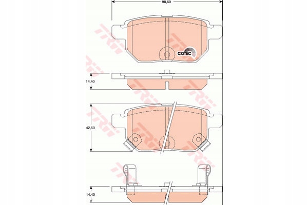 ТОРМОЗНЫЕ КОЛОДКИ ЗАДНИЕ GDB3454 TRW ASTON MARTIN