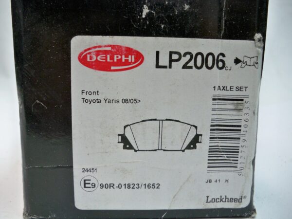 ПЕРЕДНИЕ ТОРМОЗНЫЕ КОЛОДКИ DELPHI TOYOTA YARIS 05-