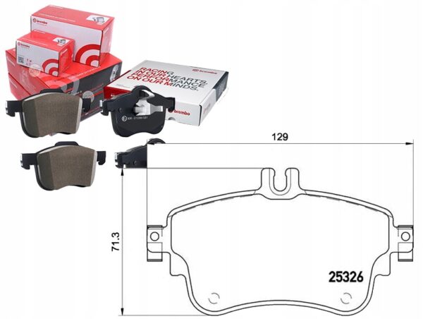 Тормозные колодки передний мост Brembo Mercedes класс A W176 B W246 CLA C117