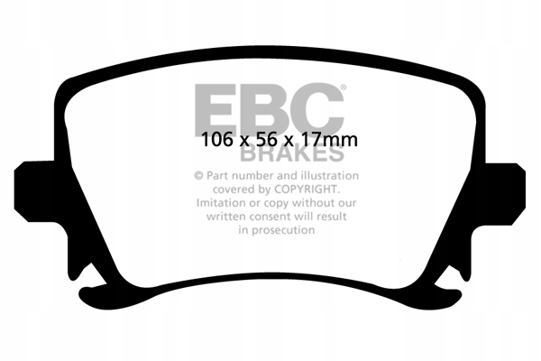 Тормозные колодки EBC BRAKES Green stuff-dp21518-сзади