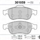 Valeo 301059 набор тормозных колодок, дисковые тормоза