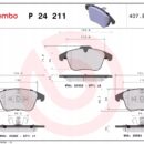 Brembo P 24 211 комплект тормозных колодок, дисковые тормоза