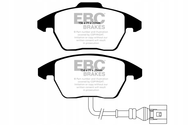 Тормозные колодки EBC BRAKES Green stuff-dp21517-передние