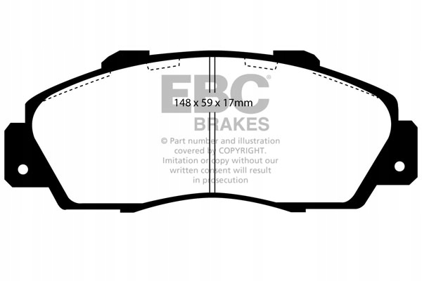 Спортивные тормозные колодки EBC BRAKES Yellow stuff-dp4872r-передние