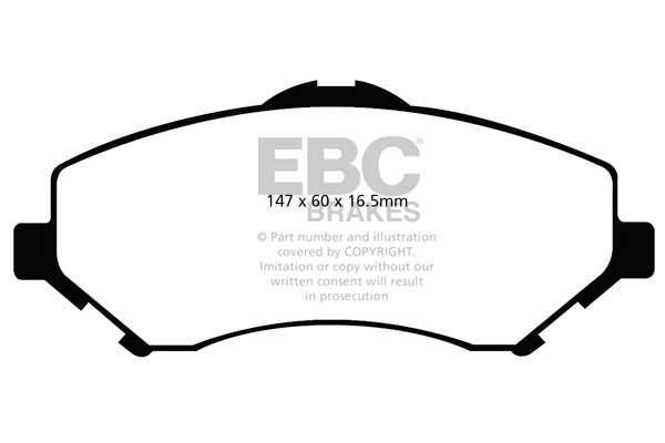 Спортивные тормозные колодки EBC BRAKES Yellow stuff-dp41798r-спереди