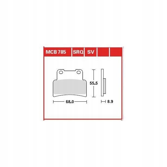 ТОРМОЗНЫЕ КОЛОДКИ TRW MCB785