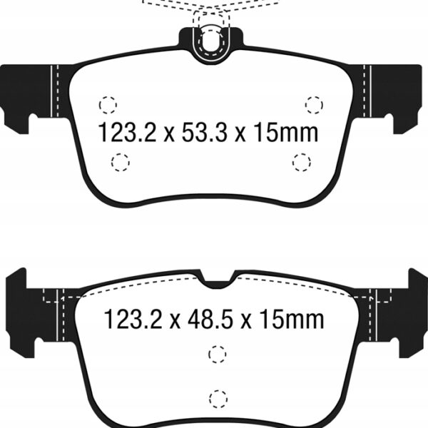 Тормозные колодки EBC BRAKES Green stuff-dp23047-сзади