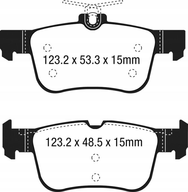 Тормозные колодки EBC BRAKES Green stuff-dp23047-сзади