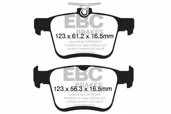Тормозные колодки EBC BRAKES Green stuff-dp22153-сзади