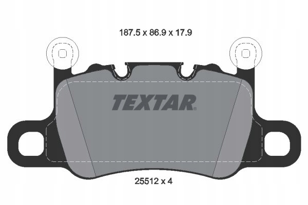 ТОРМОЗНЫЕ КОЛОДКИ ЗАДНИЕ 2551201 TEXTAR PORSCHE 911