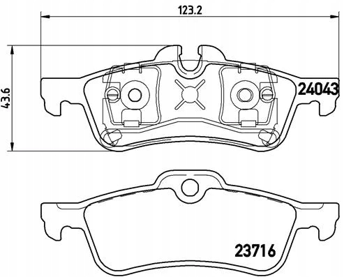 Brembo P 06 032 комплект тормозных колодок, дисковые тормоза