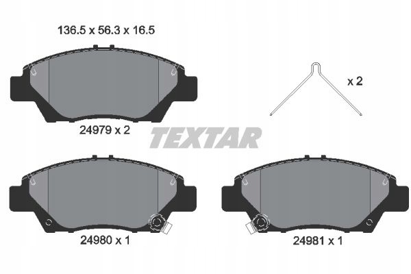 TEXTAR тормозные колодки передние 2497901