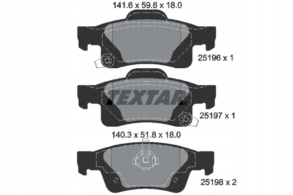Тормозные колодки TEXTAR 2519601