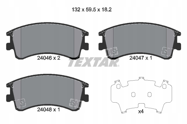 TEXTAR тормозные колодки задние 2404601