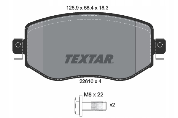 TEXTAR тормозные колодки передние 2261001