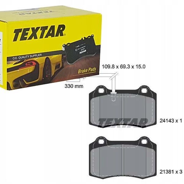 Textar 2414301 набор тормозных колодок, дисковые тормоза