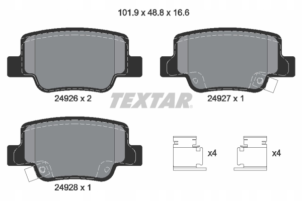 Тормозные колодки TEXTAR 2492601