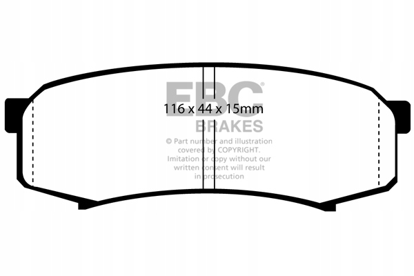 Усиленные задние колодки EBC GREEN SUV Toyota Land Cruiser 150/155 DP6993