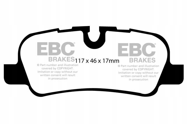 Тормозные колодки EBC Green stuff 6000 Series 4x4-DP61542-сзади