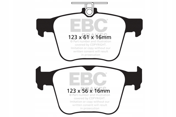 EBC DP42173R набор тормозных колодок, дисковые тормоза