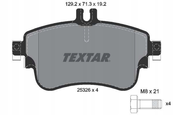 TEXTAR передние тормозные колодки MERCEDES W176 A Class